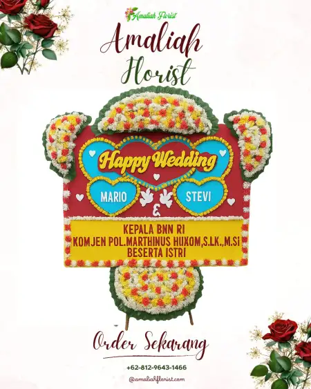 Papan Bunga Pernikahan Suratmajan